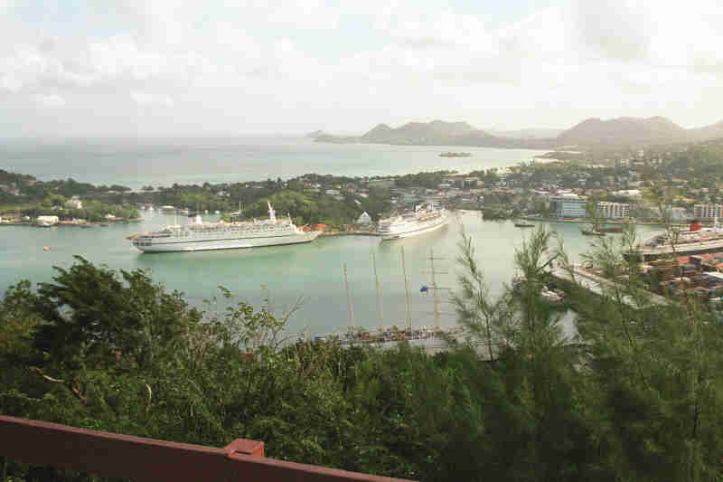 Anchored at Castries, April 2000
