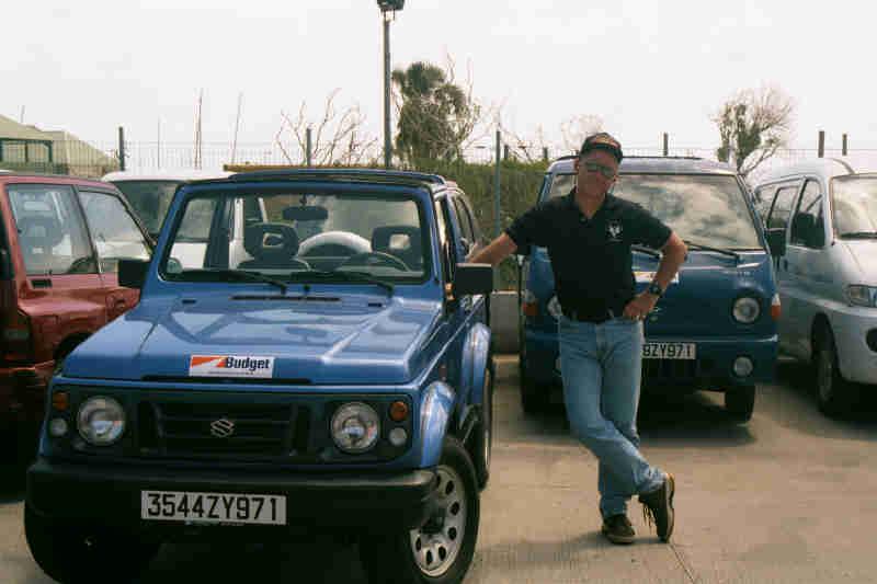The driver and the jeep, 14 April 2000