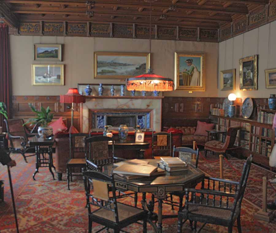 The Library - the first room to be lit by filament light bulbs