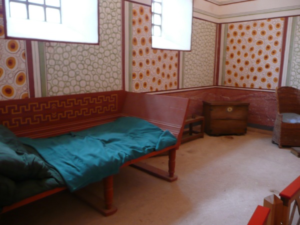 Excavations and reconstructed barracks