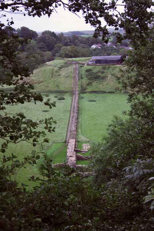 Hadrians wall going east from Birdoswald