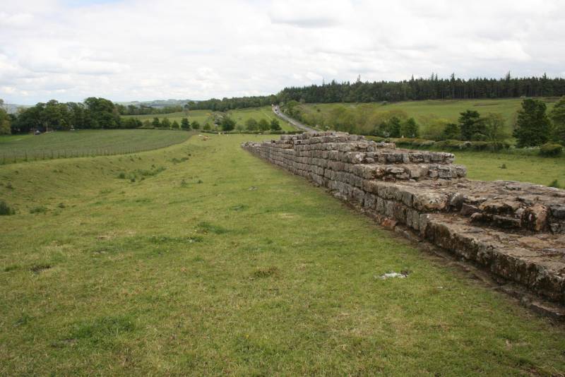The wall and ditch at Blackcarts Turret