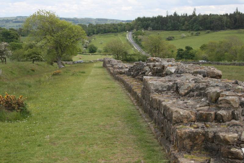 The wall and ditch at Blackcarts Turret