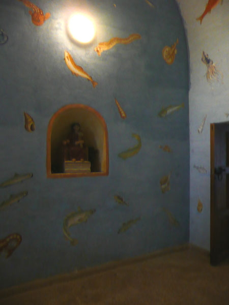 Painted walls in the tepidarium