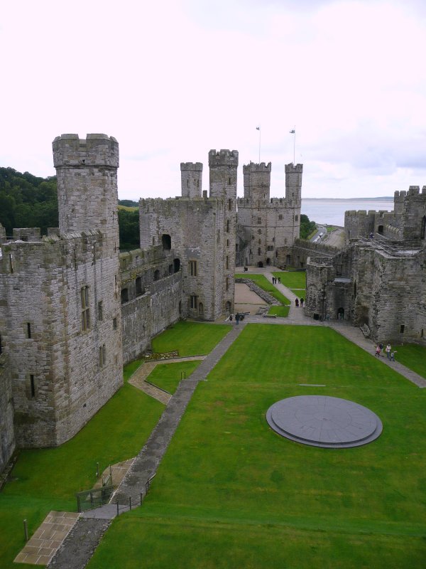Inner Ward from Queens Gate, Caernarfon Castle