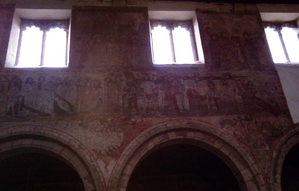 The Passion and Crucification of Christ with the Descent into Hell and the Resurrection between the arches below