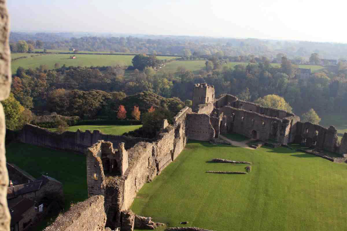 View of the east curtain wall from the Keep of Richmond Castle
