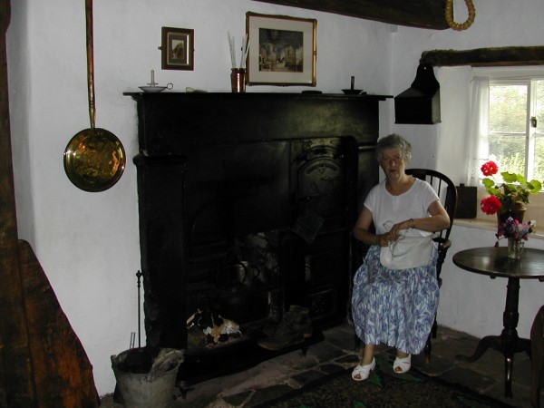 Sitting by the Kitchen Range, Harome Cottage, Ryedale Folk Museum, 
Hutton-le-Hole, Ryedale, Yorkshire