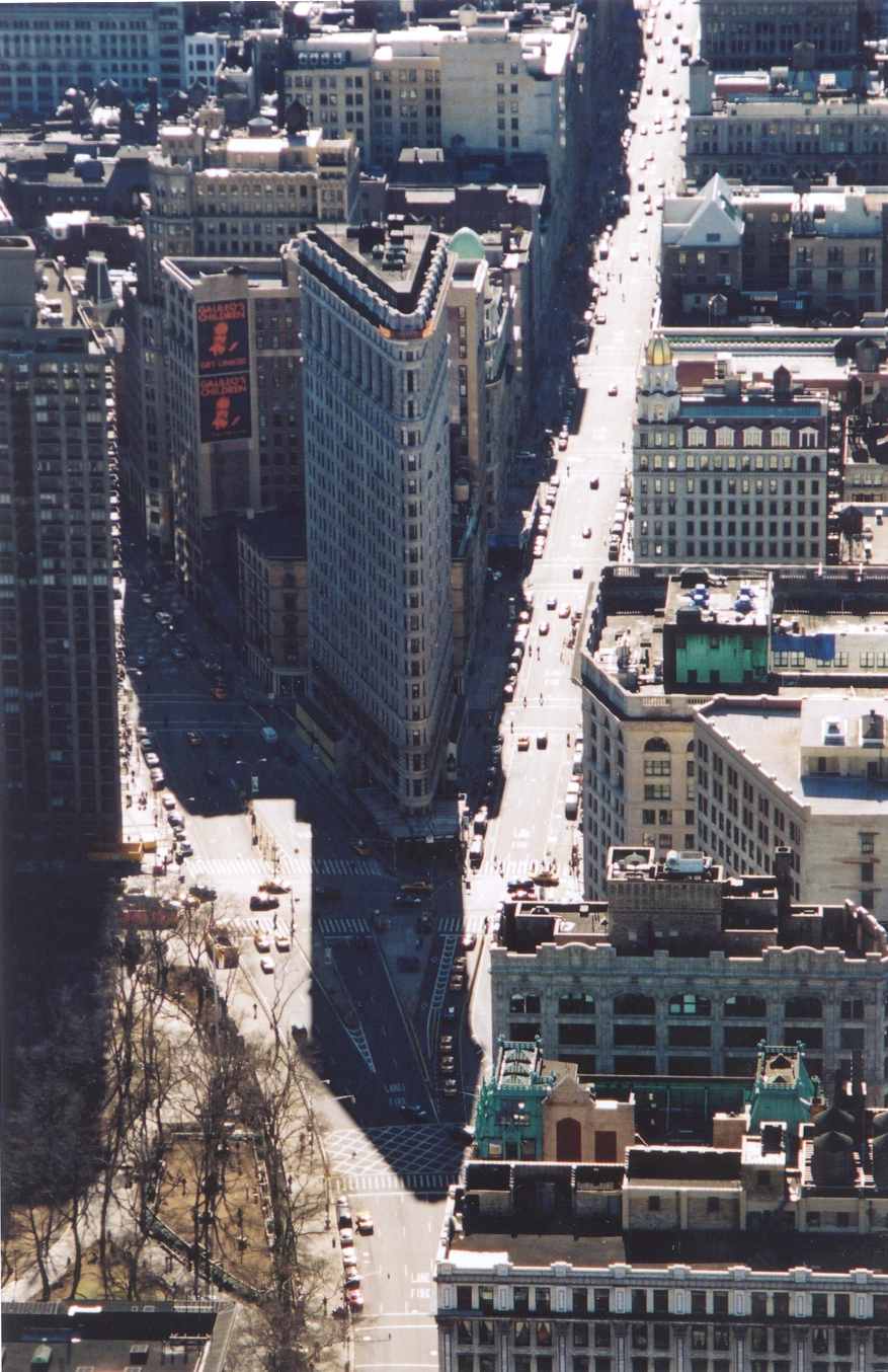 Looking south towards the Flat Iron Building