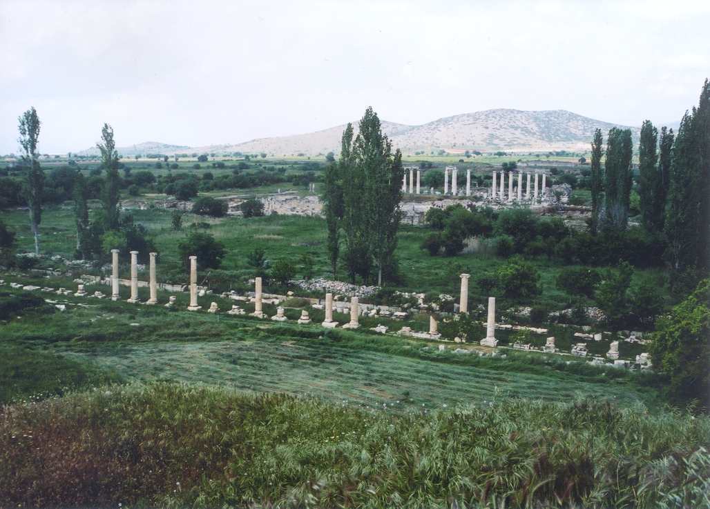 The South Agora looking towards the temple of Aphrodite