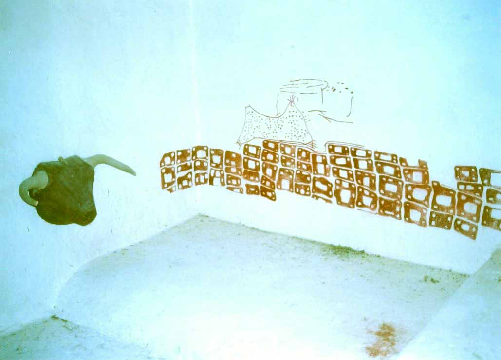 A wallpainting inside the house