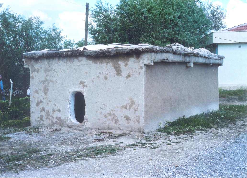A reconstructed house - the door should be in the top!