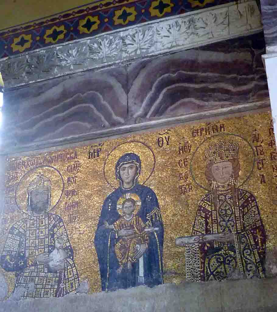 Mosaic in the South Gallery of Aya Sofya