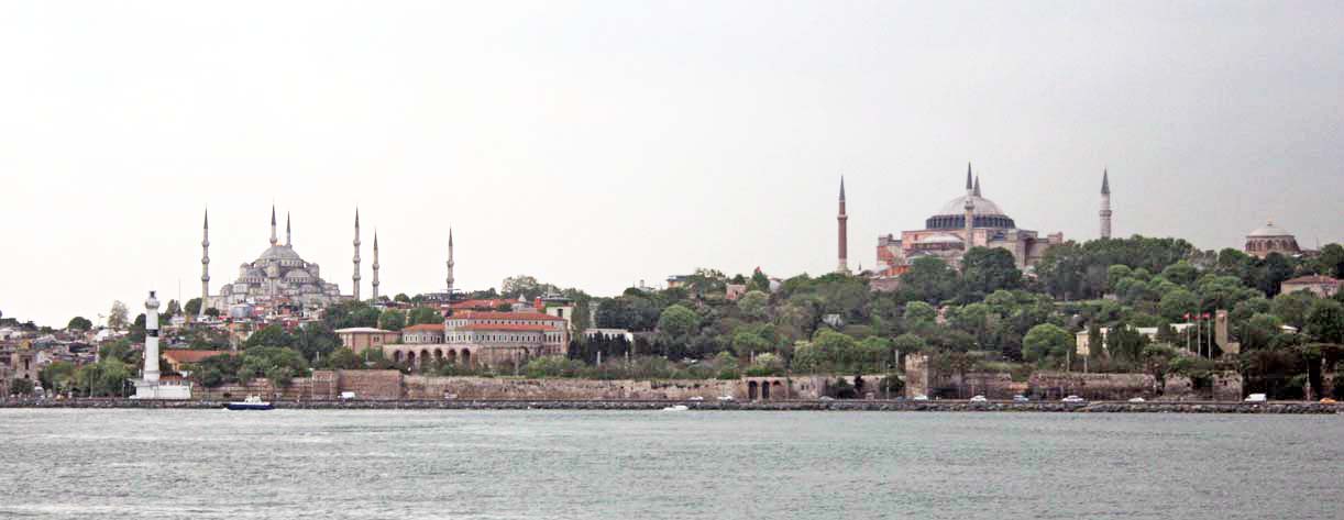 Hagia Sophia and Sultan Ahmet Mosque from the Sea of Marmara