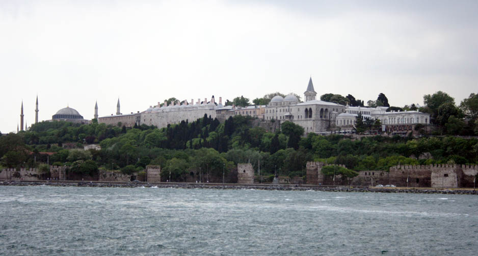 Topkapi palace from the water